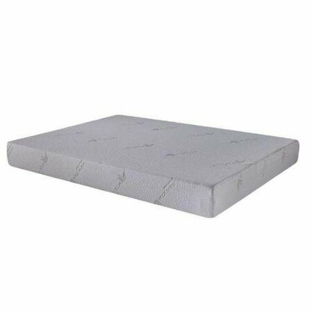 HOMEROOTS 6 x 74 x 38 in. Twin Size Memory Foam Mattress Covered in a Soft Aloe Vera Fabric 248076